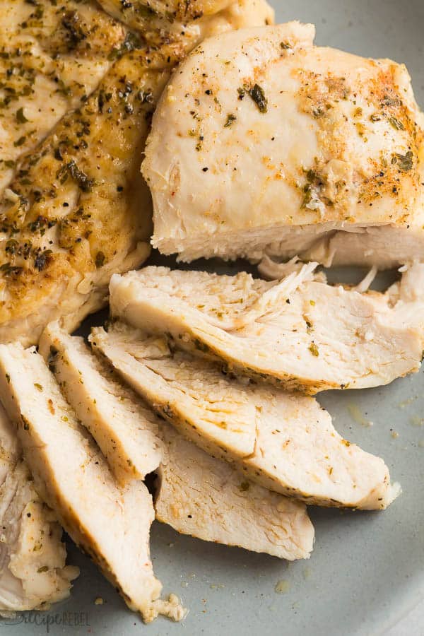 slow cooker chicken breast close up