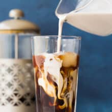 cold brew coffee with cream