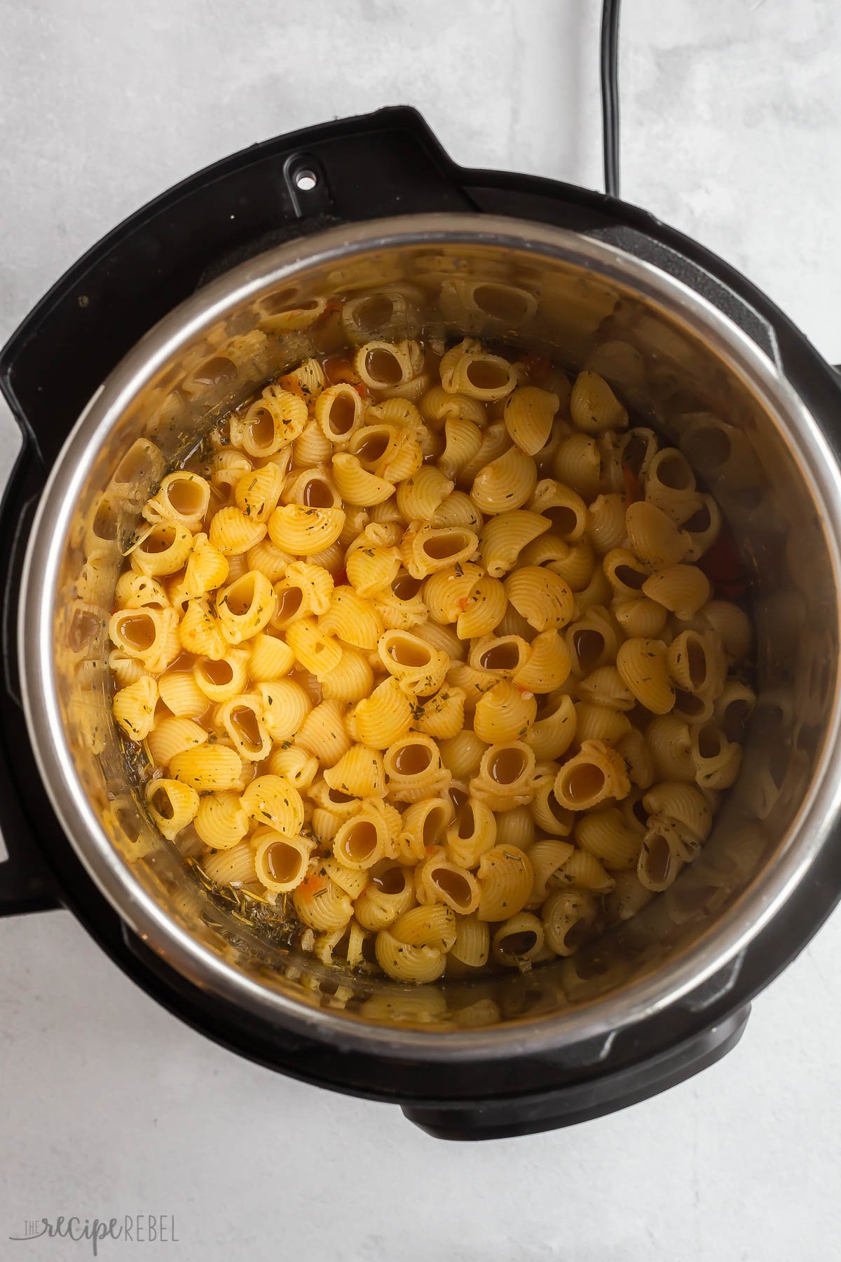 instant pot pasta cooked.