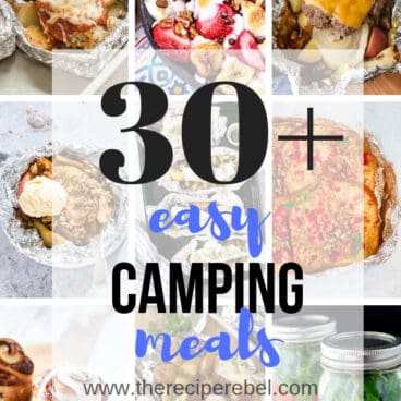 easy camping meals collage short