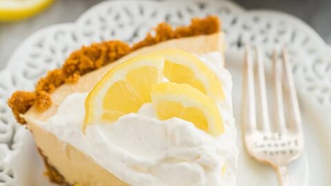 lemon icebox pie slice