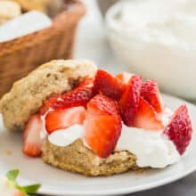 strawberry shortcake with biscuits