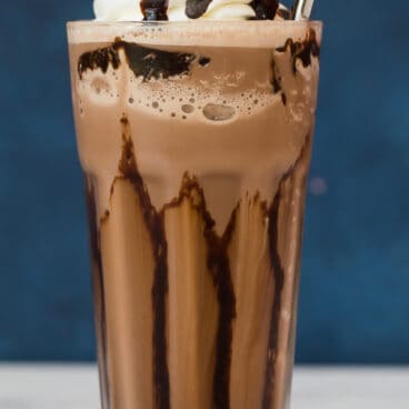 frozen hot chocolate with whipped cream