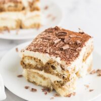 close up slice of easy tiramisu recipe