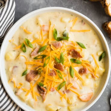crockpot potato soup overhead