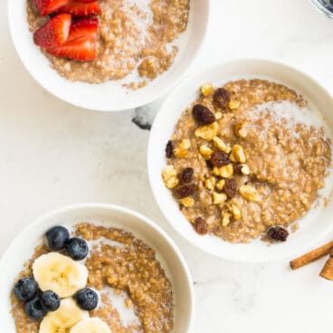 Instant pot oatmeal overhead