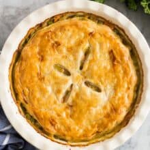 turkey pot pie overhead