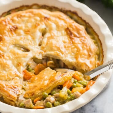 turkey pot pie scoop