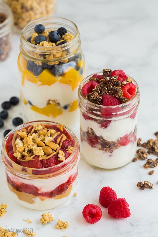 Prep-Ahead Yogurt Parfaits (a meal prep breakfast!) - The Recipe Rebel