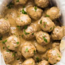 slow cooker swedish meatballs in crockpot