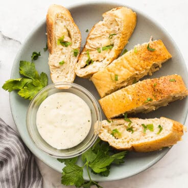 sliced stromboli overhead