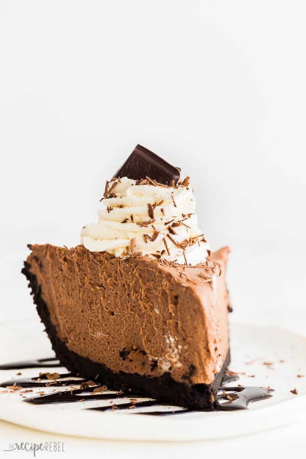 french silk pie close