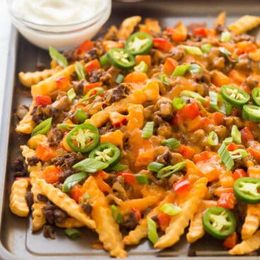 nacho fries close up