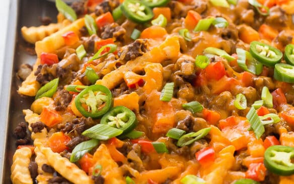 nacho fries close up