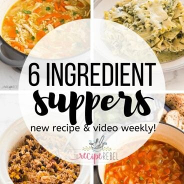 6 ingredient suppers collage image