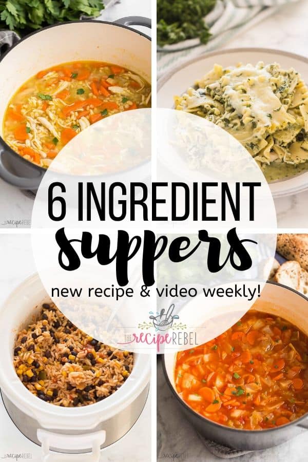 6 ingredient suppers collage image