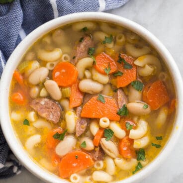 white minestrone with sausage