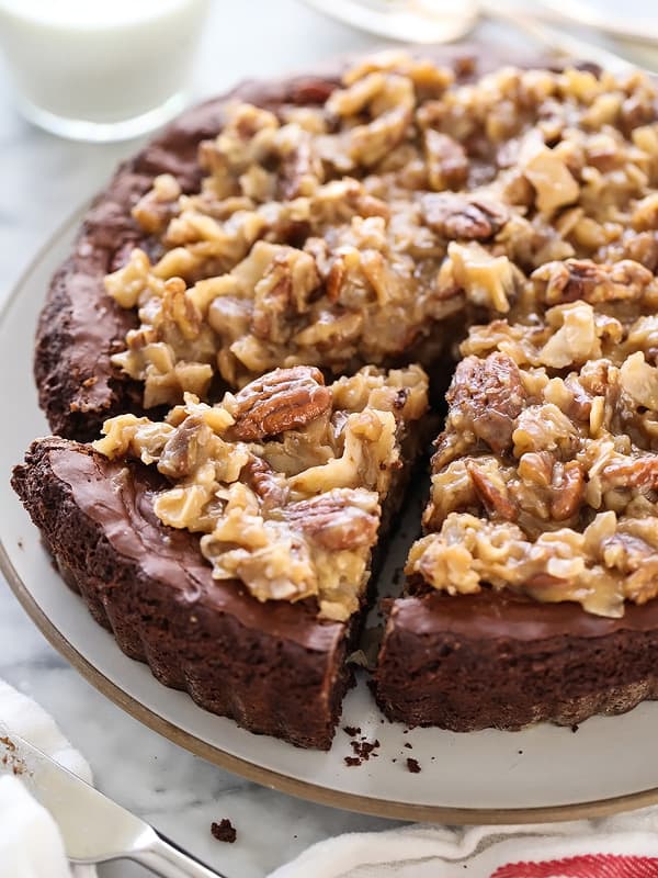 German Chocolate Brownie Pie