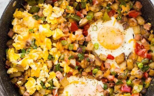 breakfast skillet overhead