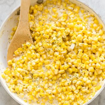 creamed corn overhead