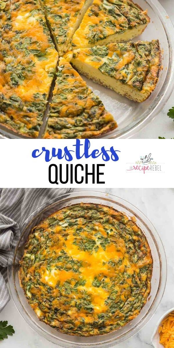 Crustless Quiche - 6 ingredients! - The Recipe Rebel