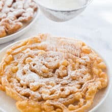 funnel cake with powdered sugar