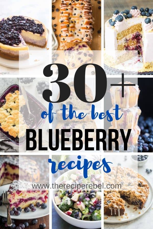 blueberry recipes collage