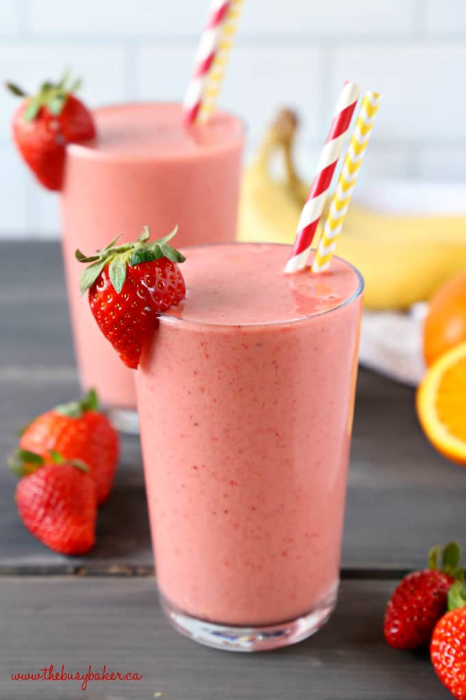 strawberry orange power smoothie