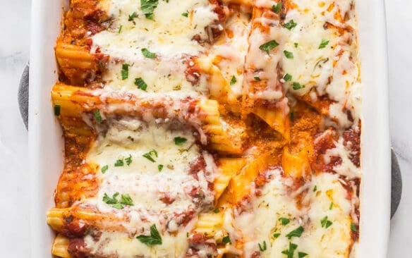 manicotti recipe overhead