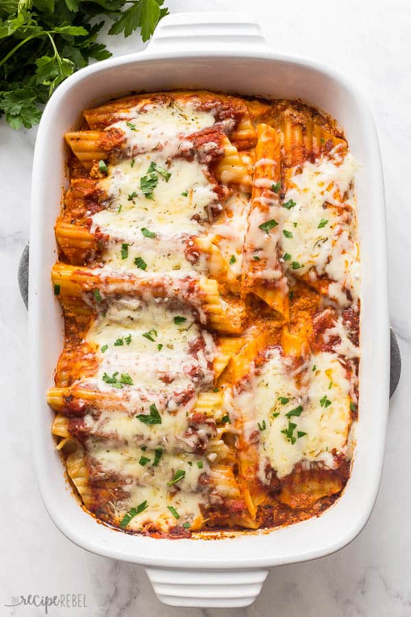 manicotti recipe overhead