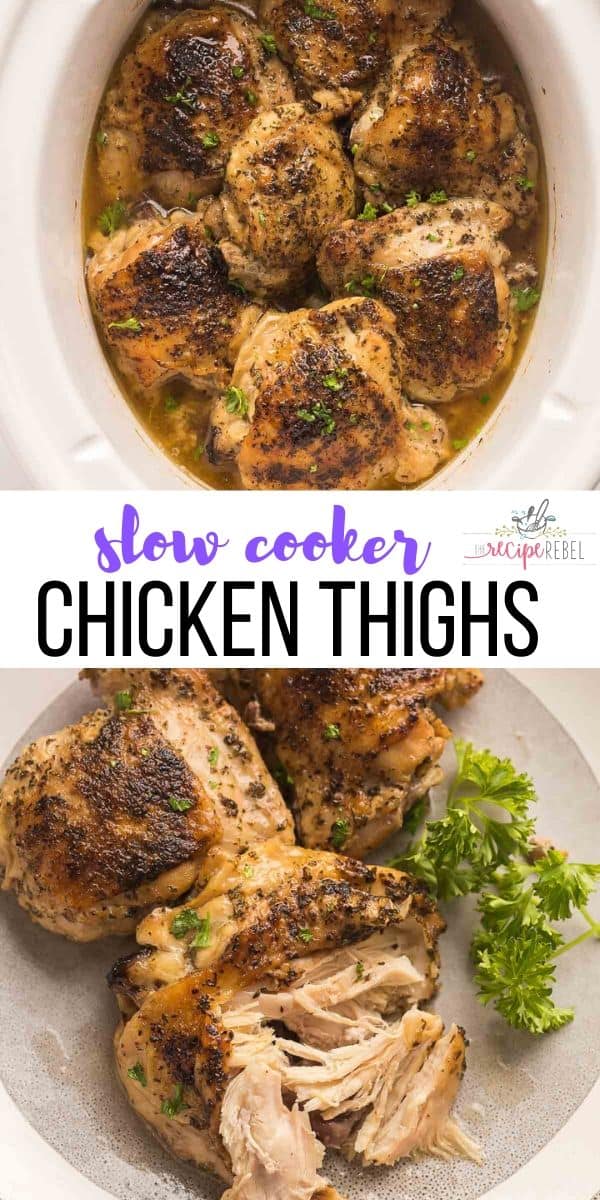 Slow Cooker Chicken Thighs - The Recipe Rebel