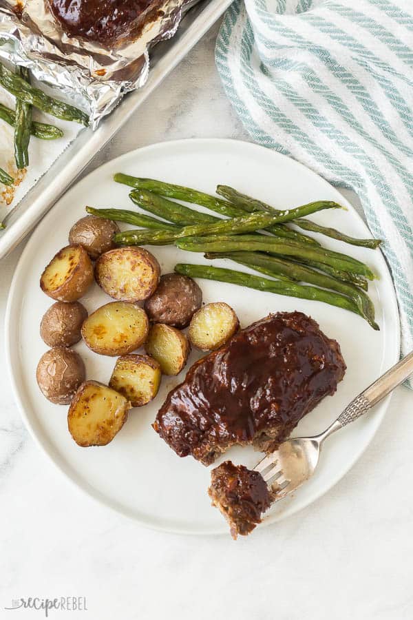 Sheet Pan Mini Meatloaf and Roasted Potatoes - The Recipe Rebel