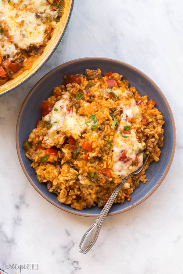 stuffed pepper casserole www.thereciperebel.com 600 20 of 20