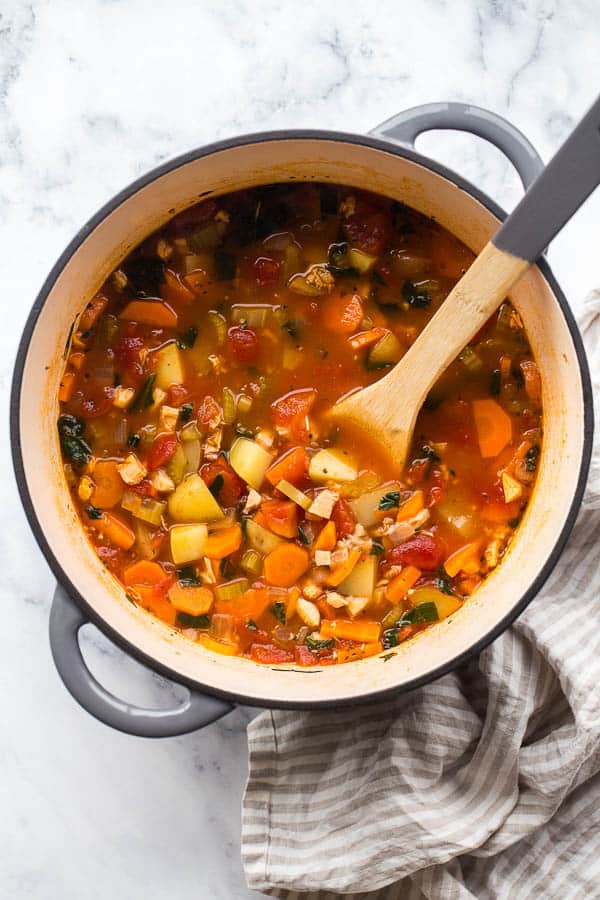 Chicken Vegetable Soup [VIDEO] - The Recipe Rebel