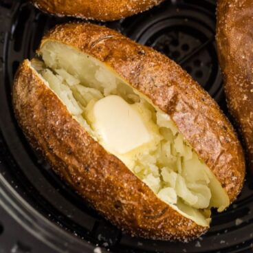 Air Fryer Baked Potato with butter