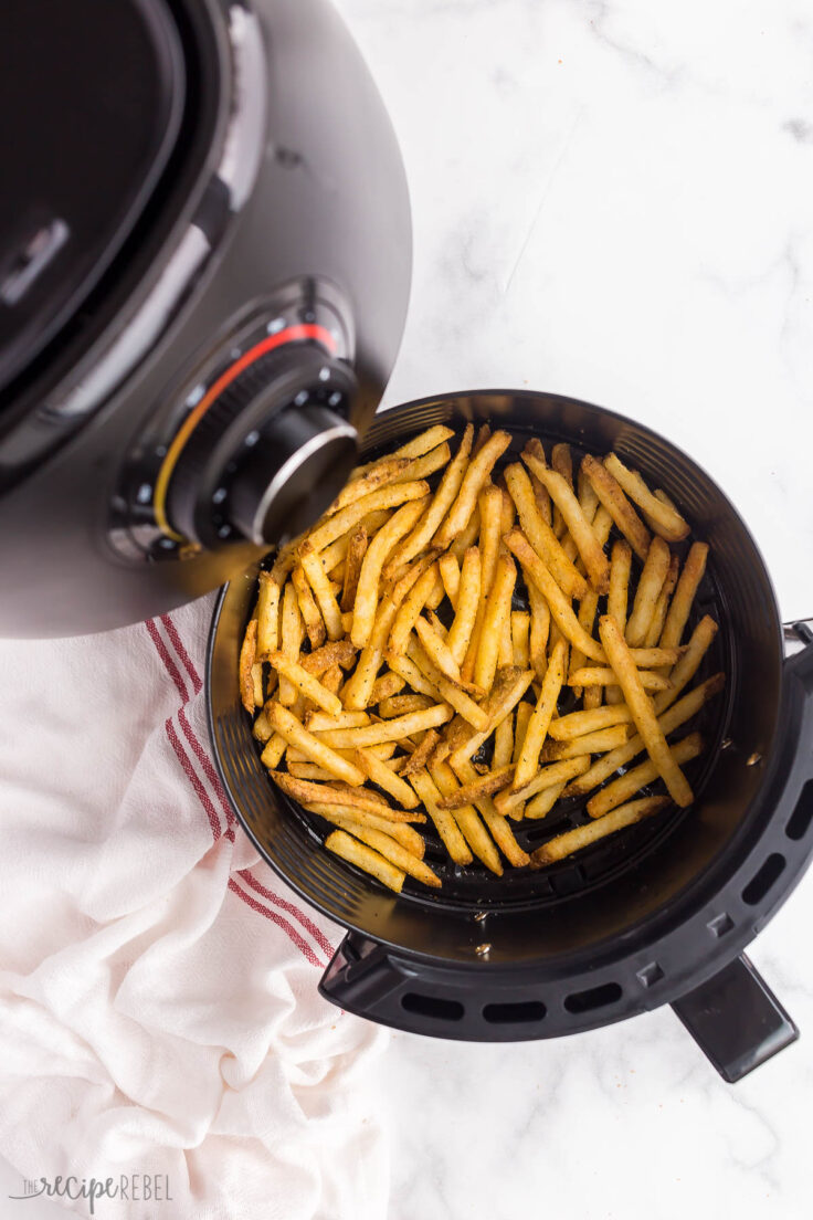 crispy air fryer french fries in basket