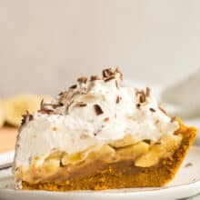 slice of banoffee pie on plate