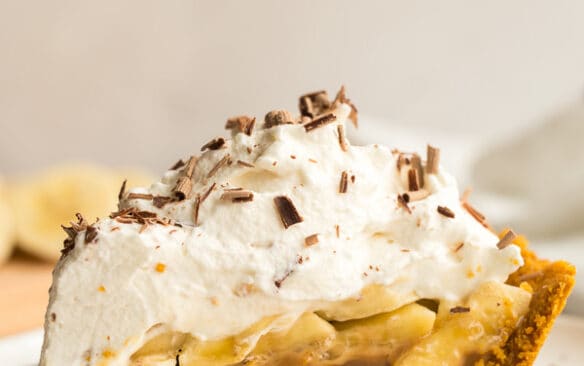 slice of banoffee pie on plate