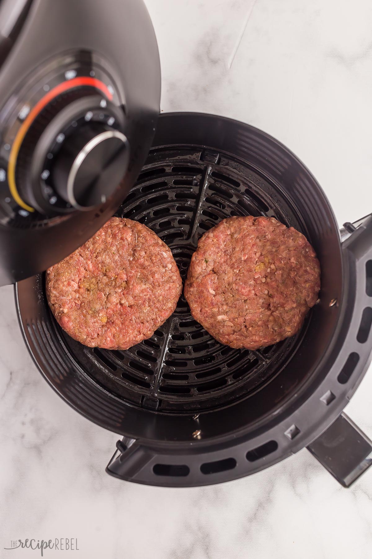 JUICY Air Fryer Burgers [step by step VIDEO] - The Recipe Rebel