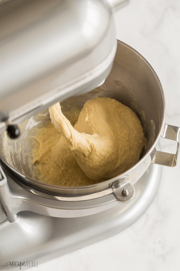 smooth sticky dough before adding butter