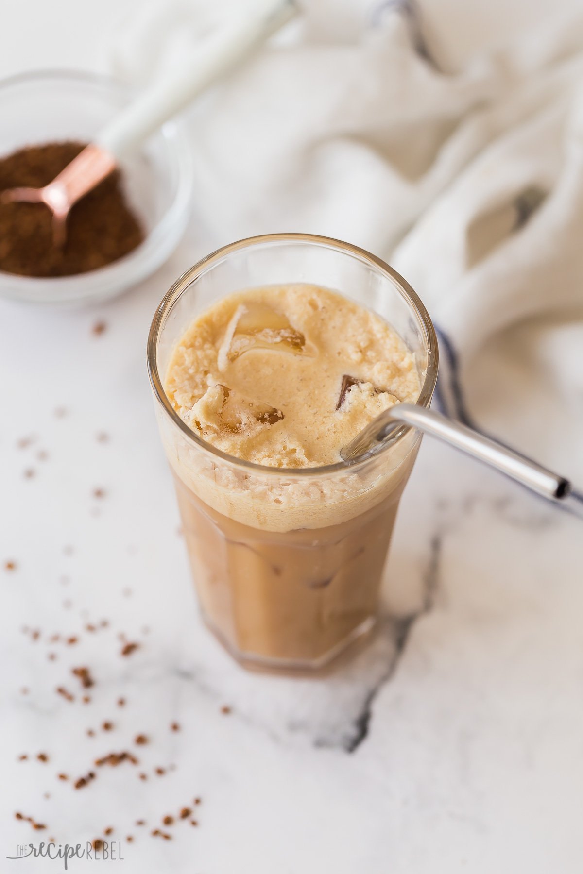 Easy Frappe Recipe (blended or shaken) VIDEO - The Recipe Rebel