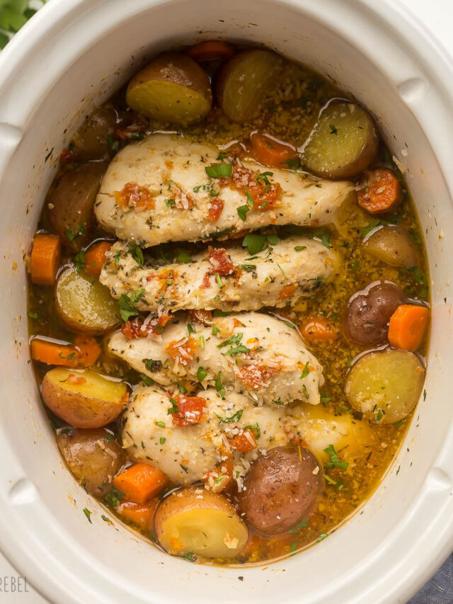 Sun Dried Tomato Crockpot Chicken and Potatoes The Recipe Rebel