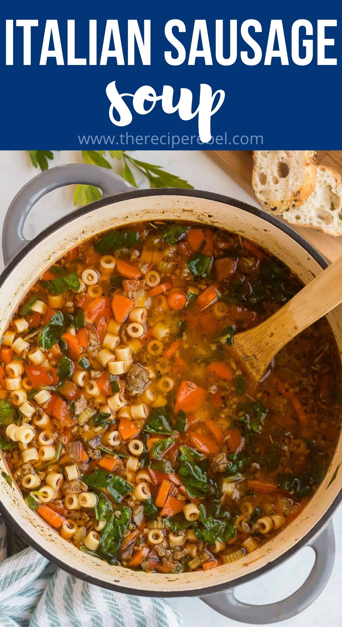 Easy Italian Sausage Soup [VIDEO] - The Recipe Rebel