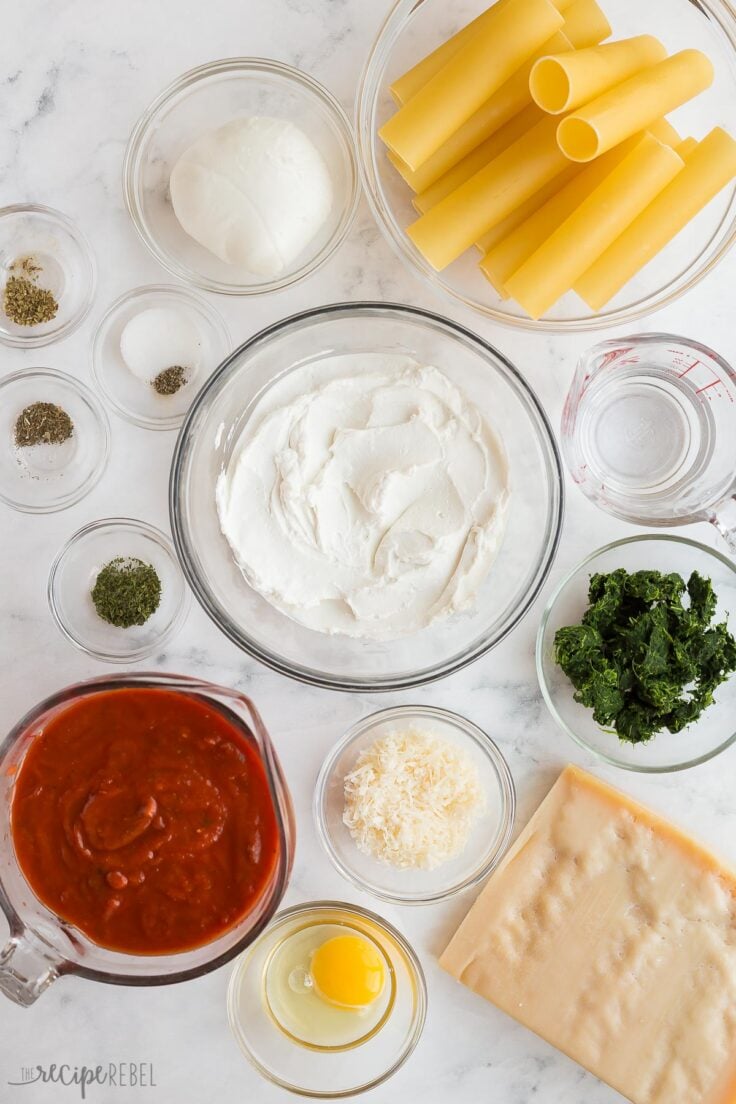 ingredients needed for cheese cannelloni