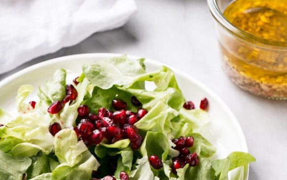 christmas salad image with pomegranate arils