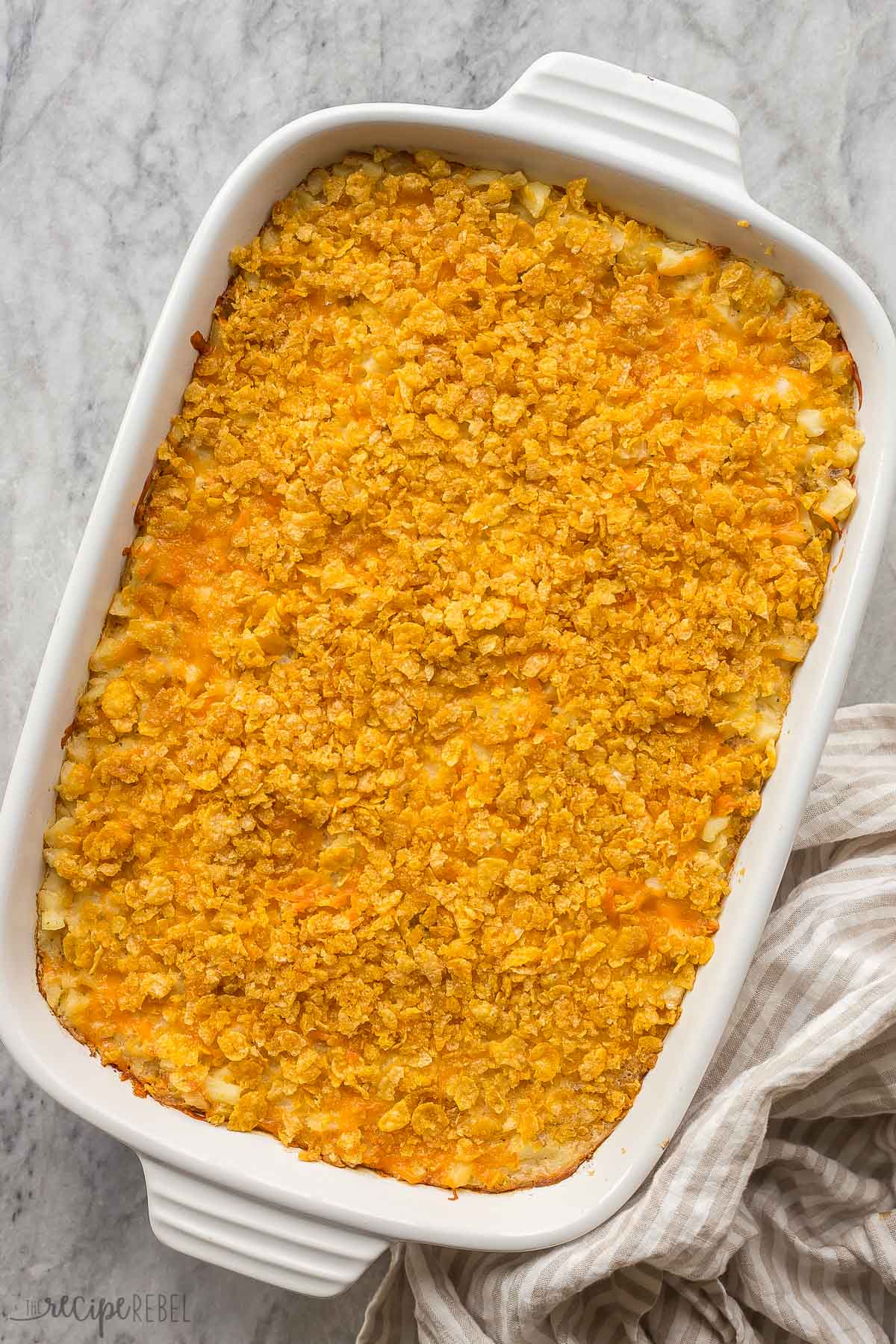 Cheesy Hashbrown Casserole - [VIDEO] - The Recipe Rebel