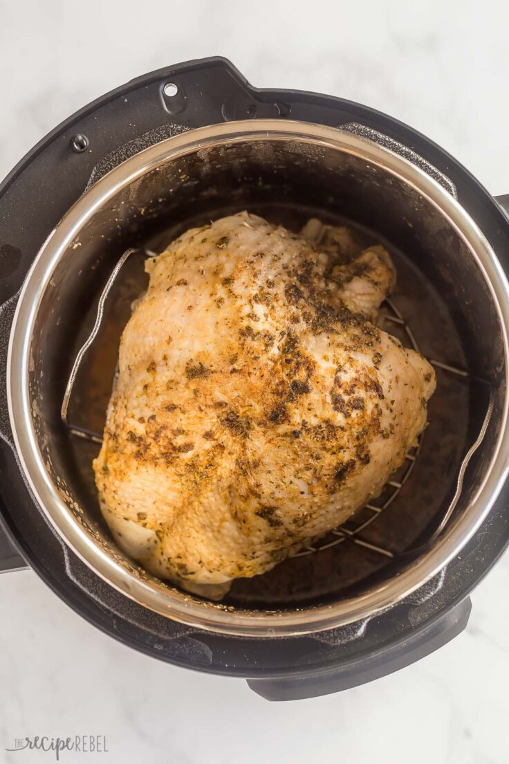 cooked turkey breast in instant pot before broiling