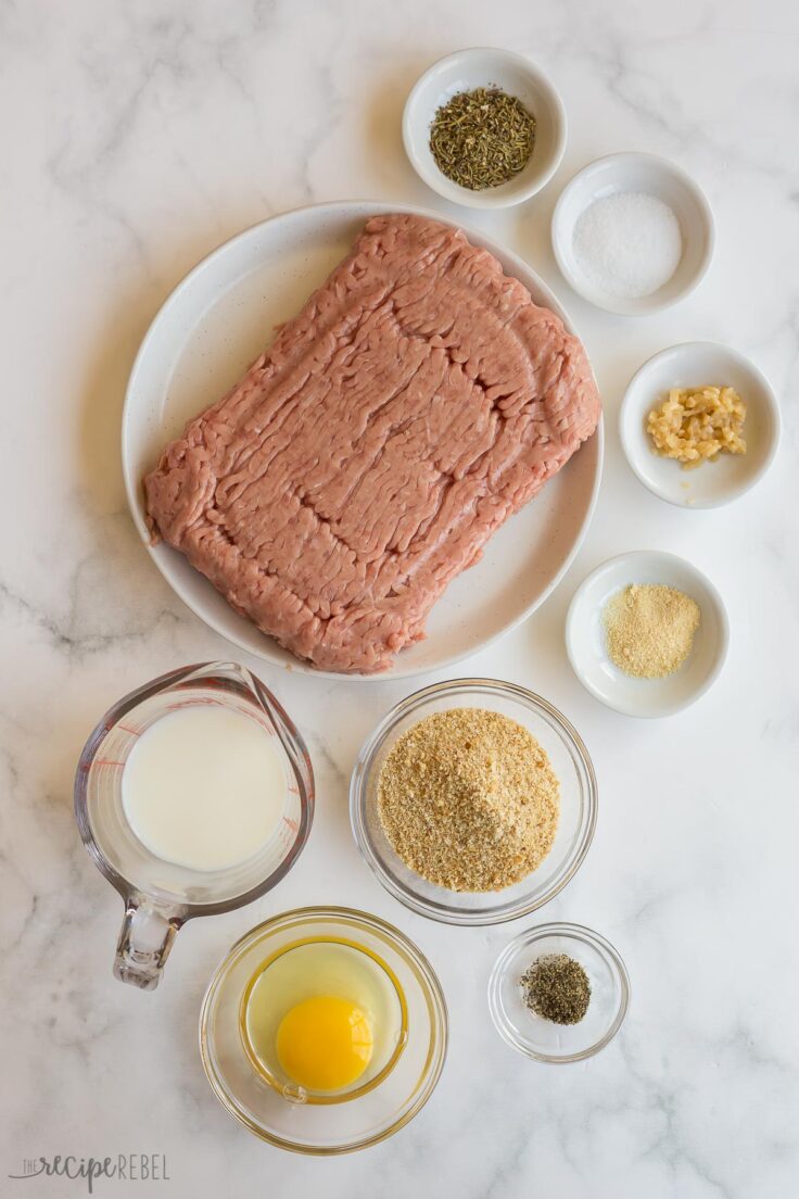 ingredients for turkey meatballs