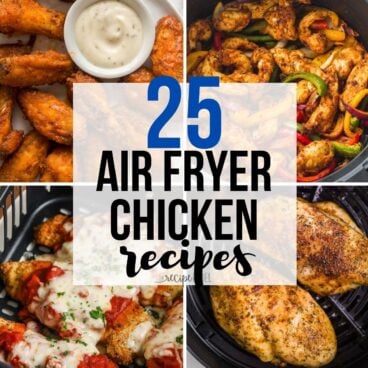 Feature image for 25 Air Fryer Chicken Recipes