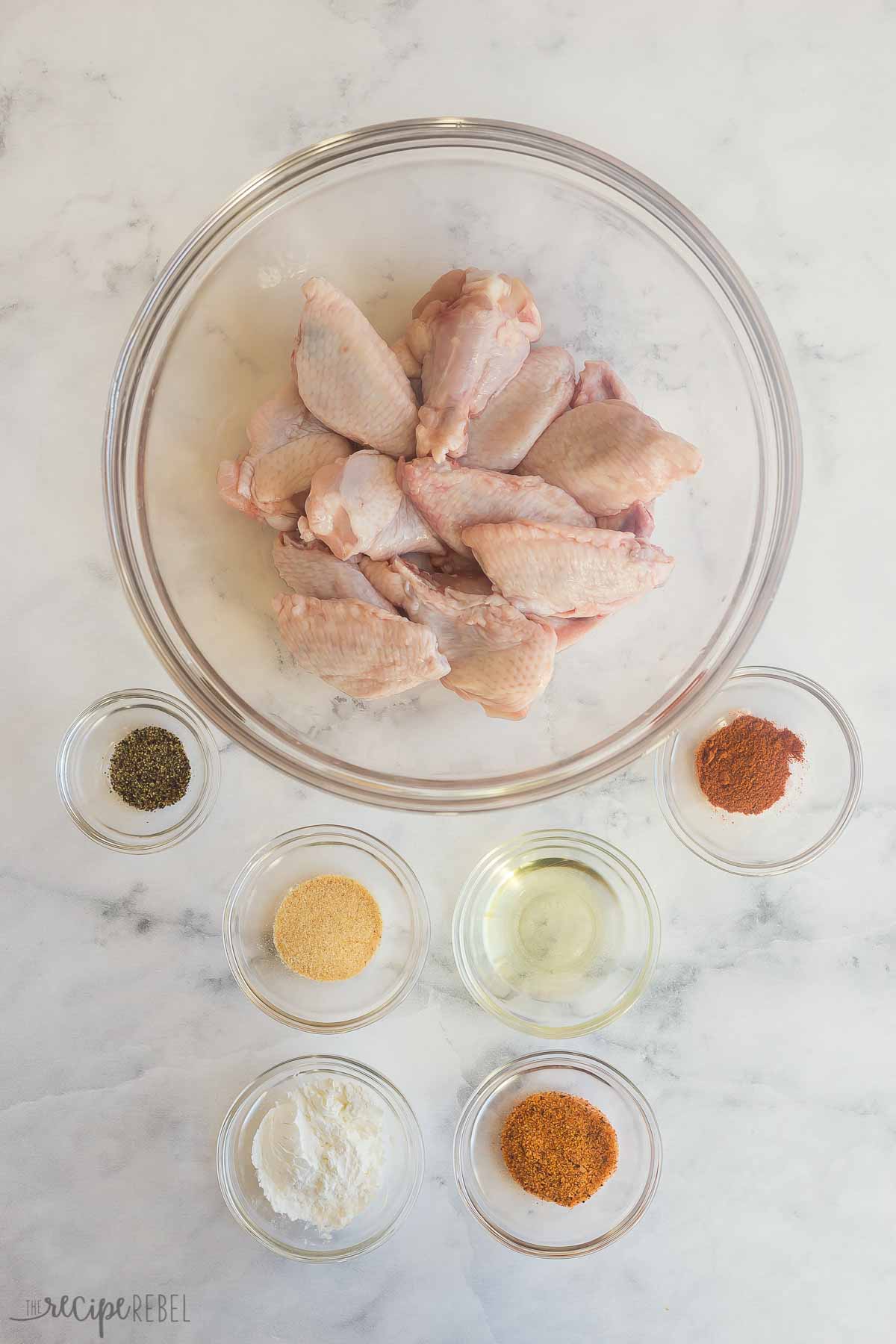 ingredients needed for baked chicken wings